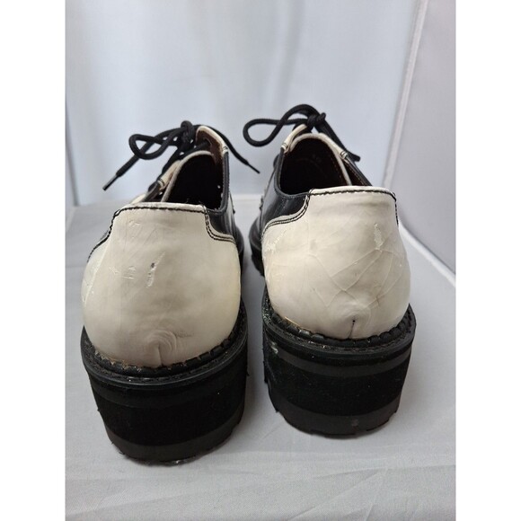 VINTAGE BED STU Creepers Spectator Shoes Black & White Tuxedo Derby Men\'s Sz 10 main image 6